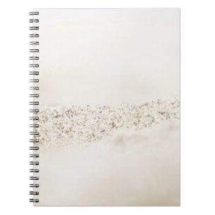 Carnet textile floral blanc et brun