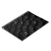 Carnet textile floral noir et blanc (Côté gauche)