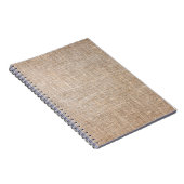 Carnet Textile jute texture tissu brun (Côté Droit)