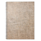 Carnet Textile jute texture tissu brun (Devant)