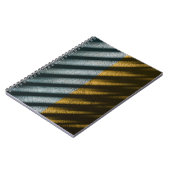 CARNET TEXTILE NOIR ET BROWN STRIPÉ (Côté gauche)