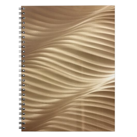 Carnet textile rayé Brown et blanc (Devant)