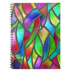Carnet Texture 3D Motif en verre coloré