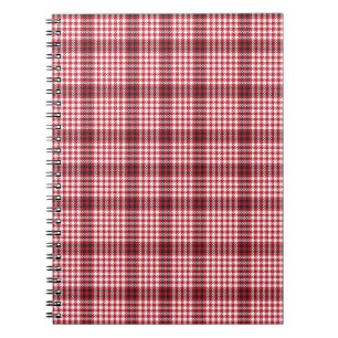 Carnet Texture À damiers Tartan rouge
