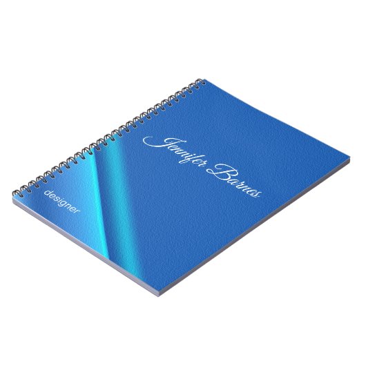 Carnet Texture abstraite de bleu de gradient (Côté gauche)