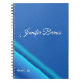 Carnet Texture abstraite de bleu de gradient (Devant)