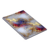 Carnet Texture abstraite d'encre alcoolique avec des acce (Côté Droit)