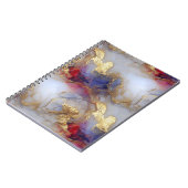 Carnet Texture abstraite d'encre alcoolique avec des acce (Côté gauche)