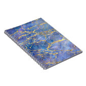 Carnet Texture Abstraite en marbre bleu (Côté Droit)