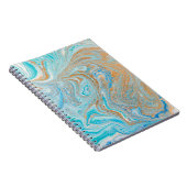 Carnet texture Abstraite en marbre bleu (Côté Droit)