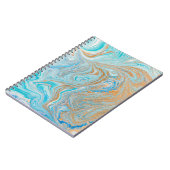 Carnet texture Abstraite en marbre bleu (Côté gauche)