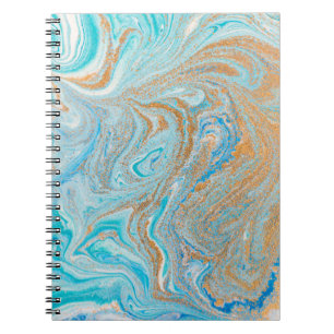 Carnet texture Abstraite en marbre bleu