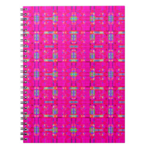 Carnet texture abstraite, motif plaid coloré, moderne ta