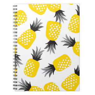 Carnet Texture ananas, Motif d'été Vintage.