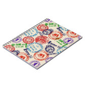 Carnet Texture avec de vrais timbres (Côté gauche)