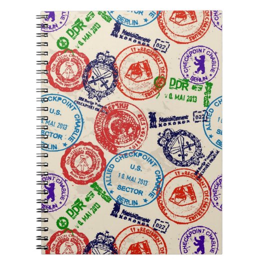 Carnet Texture avec de vrais timbres (Devant)