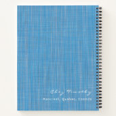 Carnet Texture bleue (Dos)