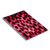Carnet Texture cuir léopard aux couleurs noir et rouge (Côté Droit)
