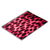 Carnet Texture cuir léopard aux couleurs noir et rouge (Côté gauche)
