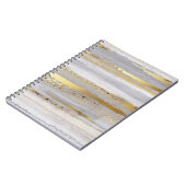 Carnet Texture d'aquarelle en or gris luxe (Côté gauche)