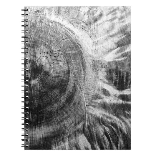 Carnet Texture de bois noir et blanc (Devant)