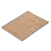 Carnet texture de burlap Brown, tissu rustique. (Côté gauche)