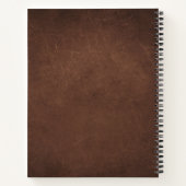 Carnet Texture de cuir cognac vintage usé (Dos)