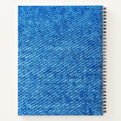 Carnet Texture de Denim bleu (Dos)
