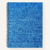 Carnet Texture de Denim bleu (Devant)