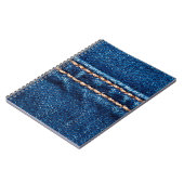 Carnet Texture de denim bleu avec couture, Jeans (Côté gauche)