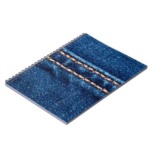 Carnet Texture de denim bleu avec couture, Jeans (Côté gauche)