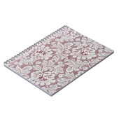 Carnet Texture de dentelle d'élégance blanche avec bea sa (Côté gauche)