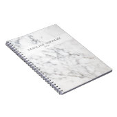 Carnet Texture de faux marbre blanc personnalisable & Tex (Côté Droit)