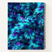 Carnet Texture de fourrure de monstre factice bleu et vio (Dos)