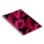 Carnet Texture de fourrure de monstre factice rose et noi (Côté Droit)