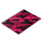 Carnet Texture de fourrure de monstre factice rose et noi (Côté gauche)