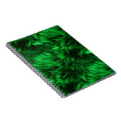 Carnet Texture de fourrure de monstre faux vert amusant (Côté Droit)