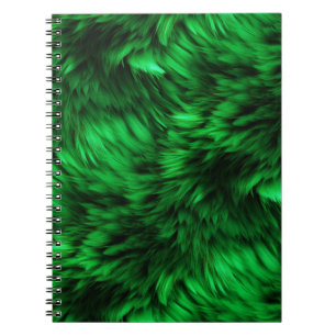 Carnet Texture de fourrure de monstre faux vert amusant