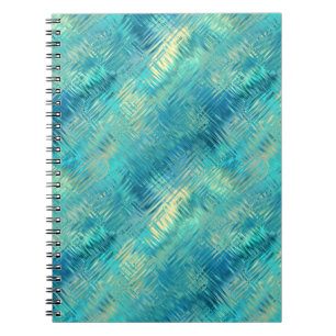 Carnet Texture de gel cristal bleu aquamarine