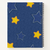 Carnet Texture de jeans avec motif étoile (Dos)