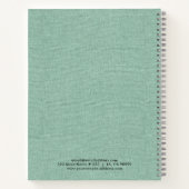 Carnet Texture de la fausse feuille verte à la menthe (Dos)