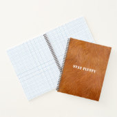 Carnet Texture de la fourrure brune de vache Highland (Intérieur)