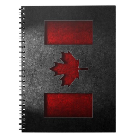 Carnet Texture de la pierre du drapeau canadien (Devant)