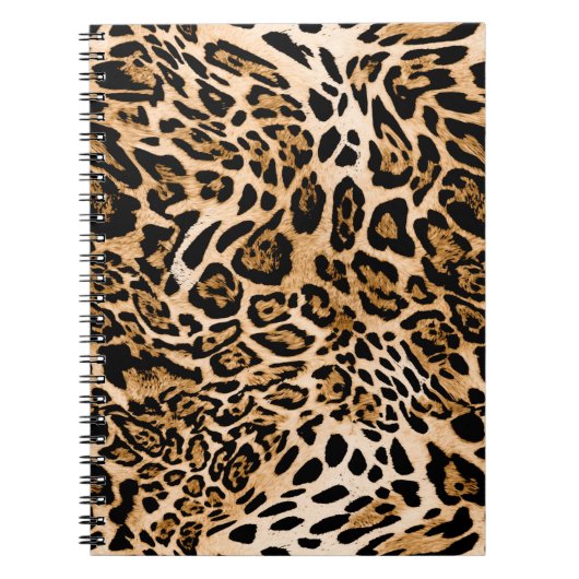 Carnet Texture de léopard, peau d'animal (Devant)