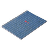 Carnet Texture de liège bleu avec lignes blanches (Côté gauche)