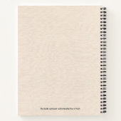 Carnet Texture de lin beige avec typographie noire simple (Dos)