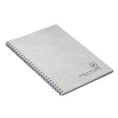 Carnet Texture de lin gris avec typographie noire simple (Côté Droit)