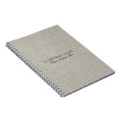 Carnet Texture de lin gris clair (Côté Droit)