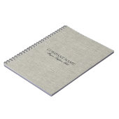 Carnet Texture de lin gris clair (Côté gauche)