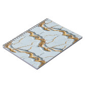 Carnet Texture de marbre blanc avec veines d'or fissurées (Côté gauche)